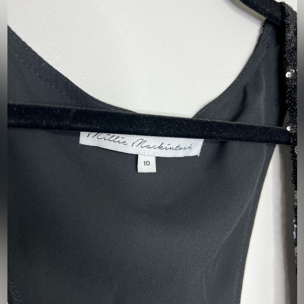 Millie Mackintosh black sequin drape vest. Like new! Size 10. - Picture 4 of 7
